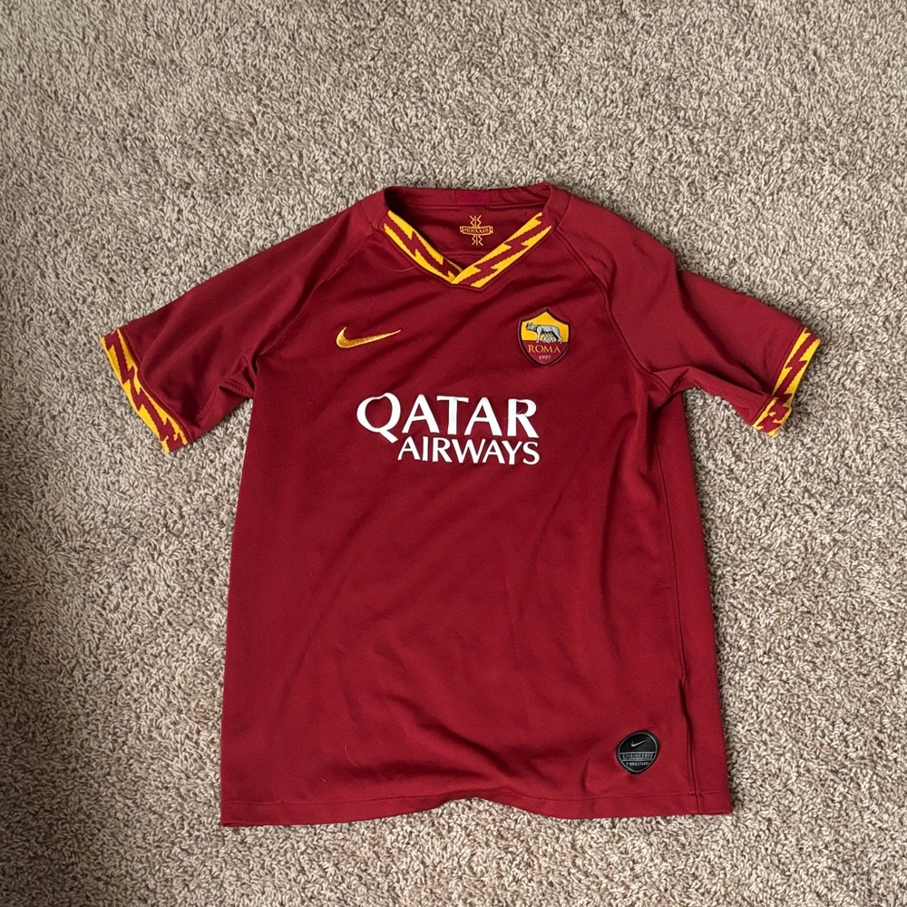 Nike Kids AS Roma Maroon Soccer Jersey